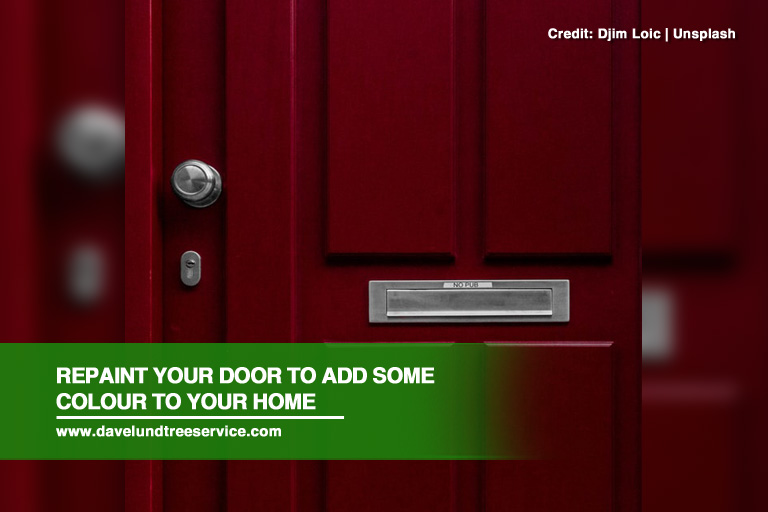 Repaint your door to add some colour to your home